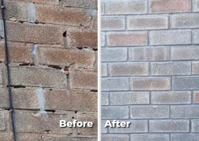 Before and after image of Brick Repointing Services in Sand and Cement, finished Job in Calverton Nottinghamshire